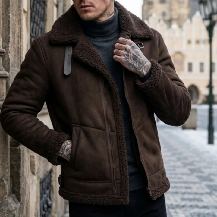 Men's Fleece-Lined Aviator Jacket – Bennett
