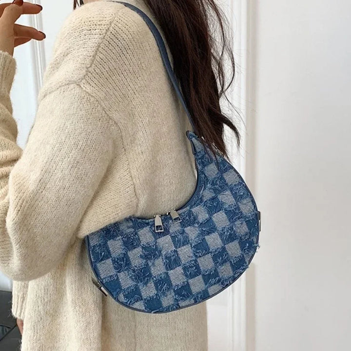 Kendra Check Textured Handbag