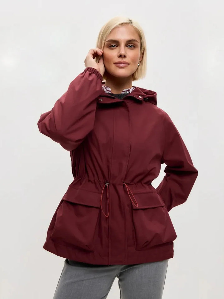 Women's Waterproof Hooded Windbreaker Rain Jacket - Verrine