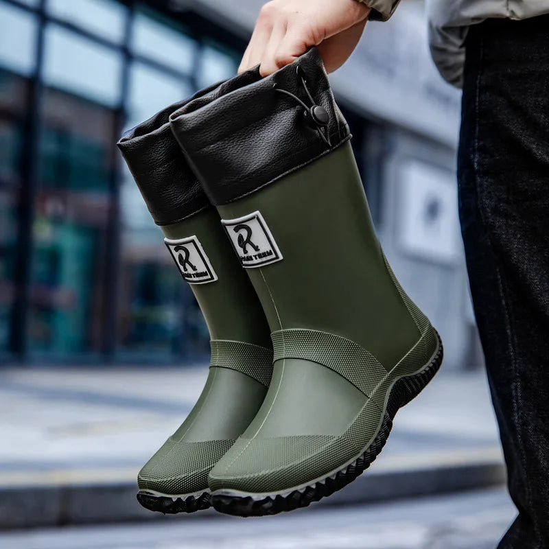 Men's Mid-Calf Rubber Fishing & Garden Boots - Ravienne