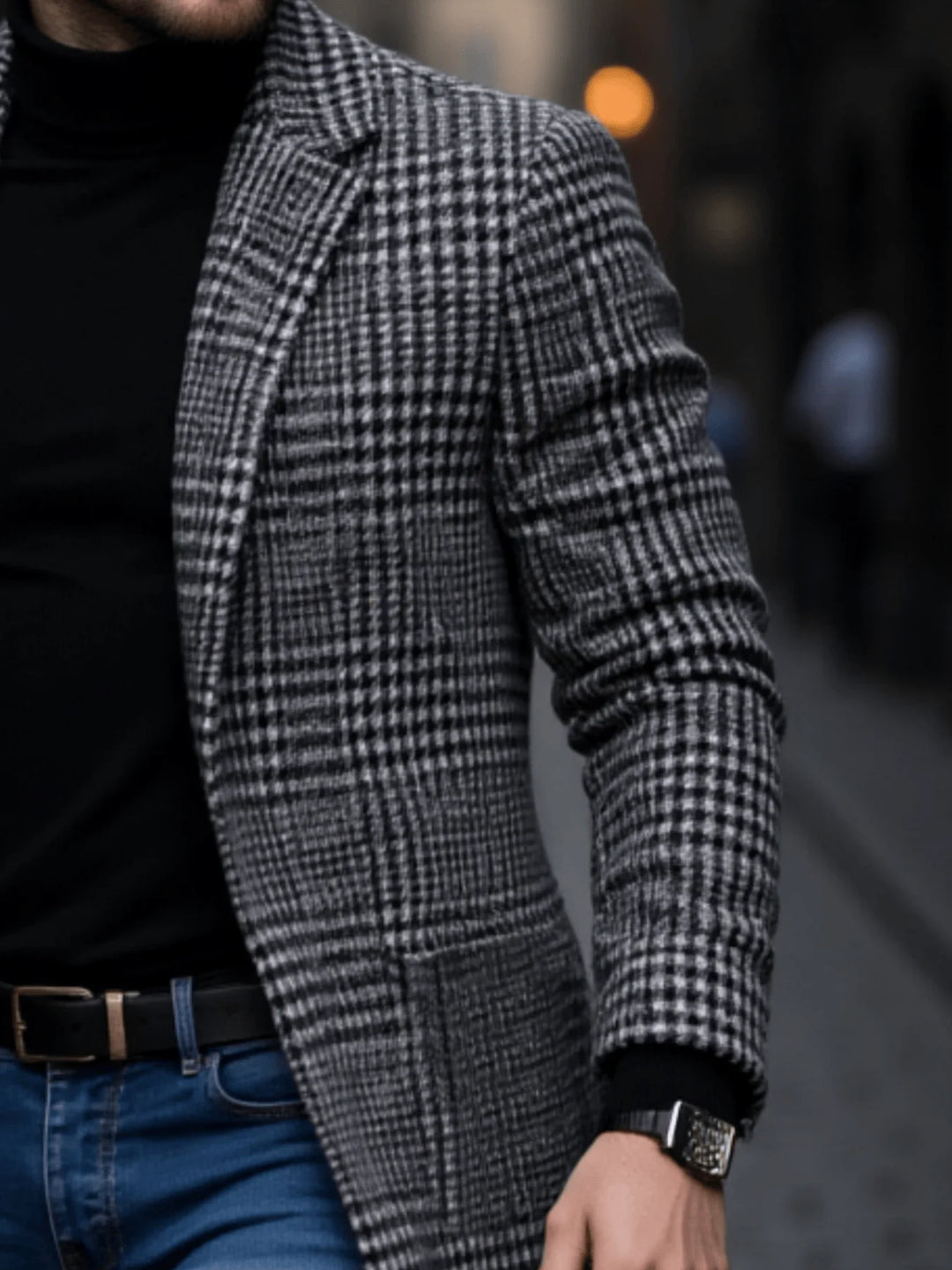 Men's Houndstooth Wool Trench Coat – Rutherford