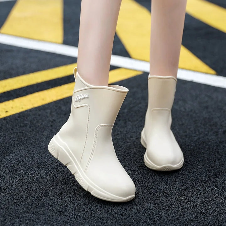 Women's Mid-Calf Waterproof Rain Boots - Rivelle