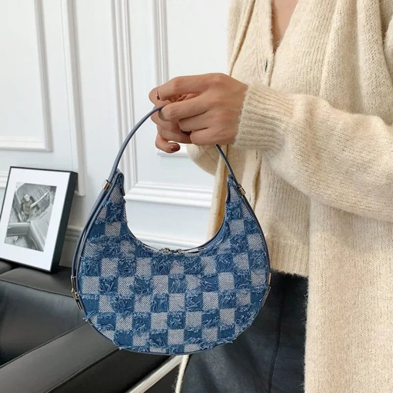 Kendra Check Textured Handbag