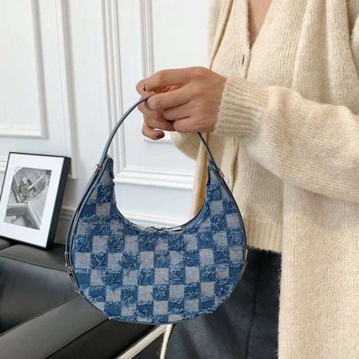 Kendra Check Textured Handbag