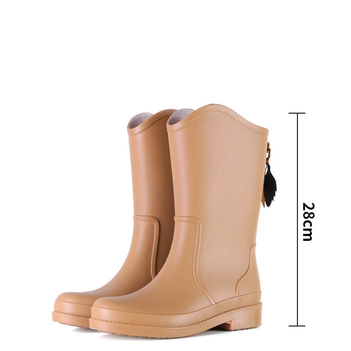 Women's Slip-On PVC Rain Boots - Sablienne