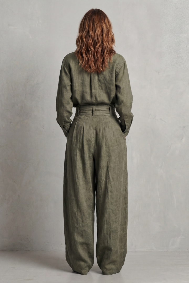 Women's Oversized Shirt and Wide-Leg Trouser Co-ord Set - Havrielle
