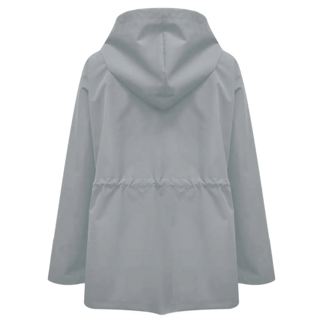 Women's Oversized Hooded Zip Raincoat - Ondalise