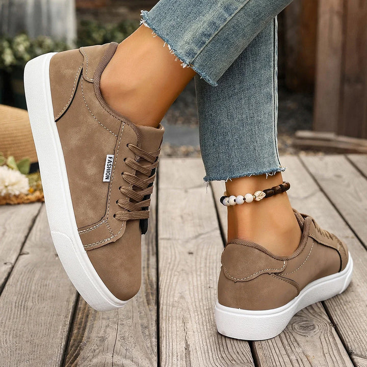 Women's Chunky Sole Lace-Up Sneakers – Mabel