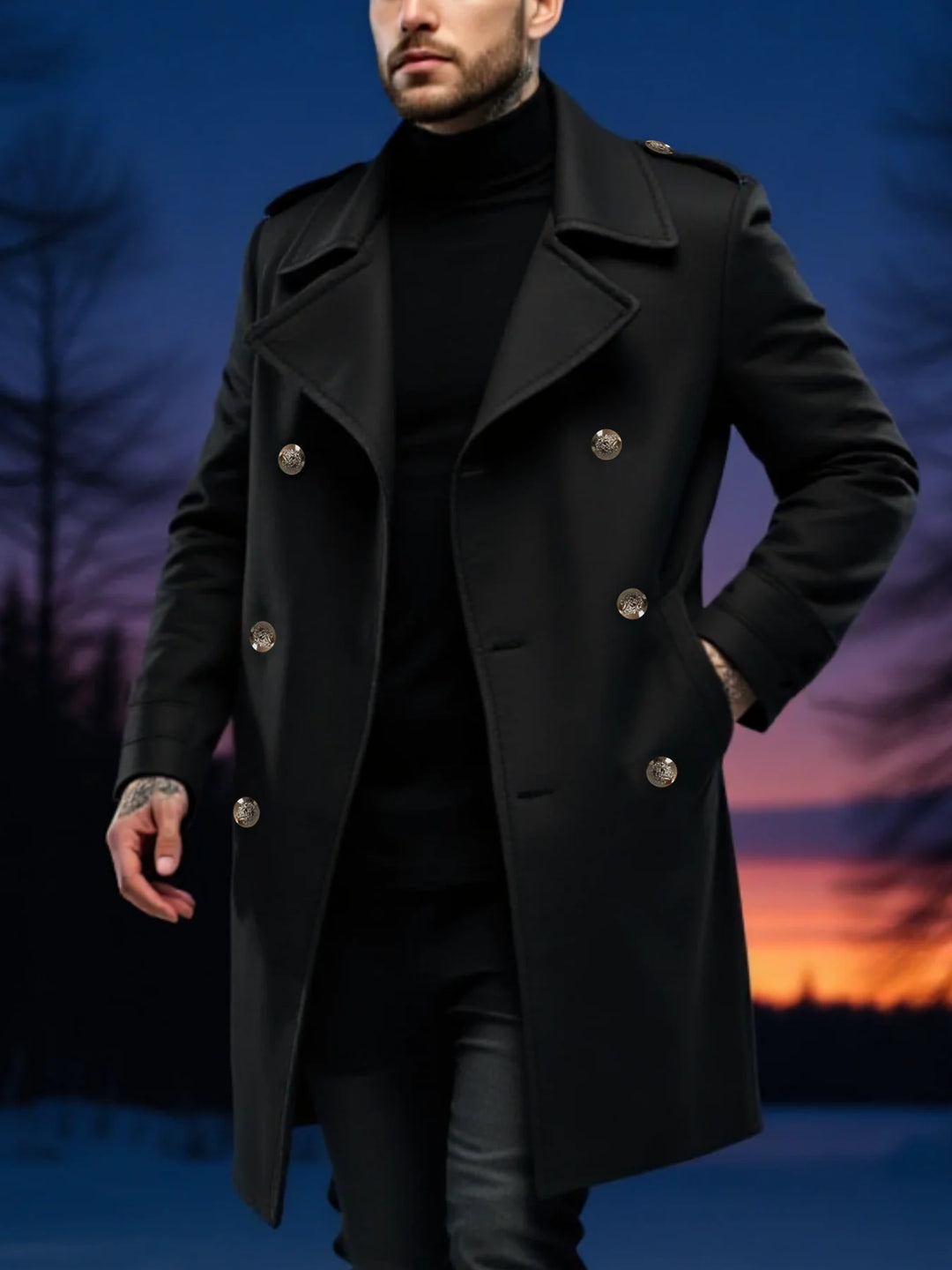 Men's Padded Long Trench Coat – Sinclair