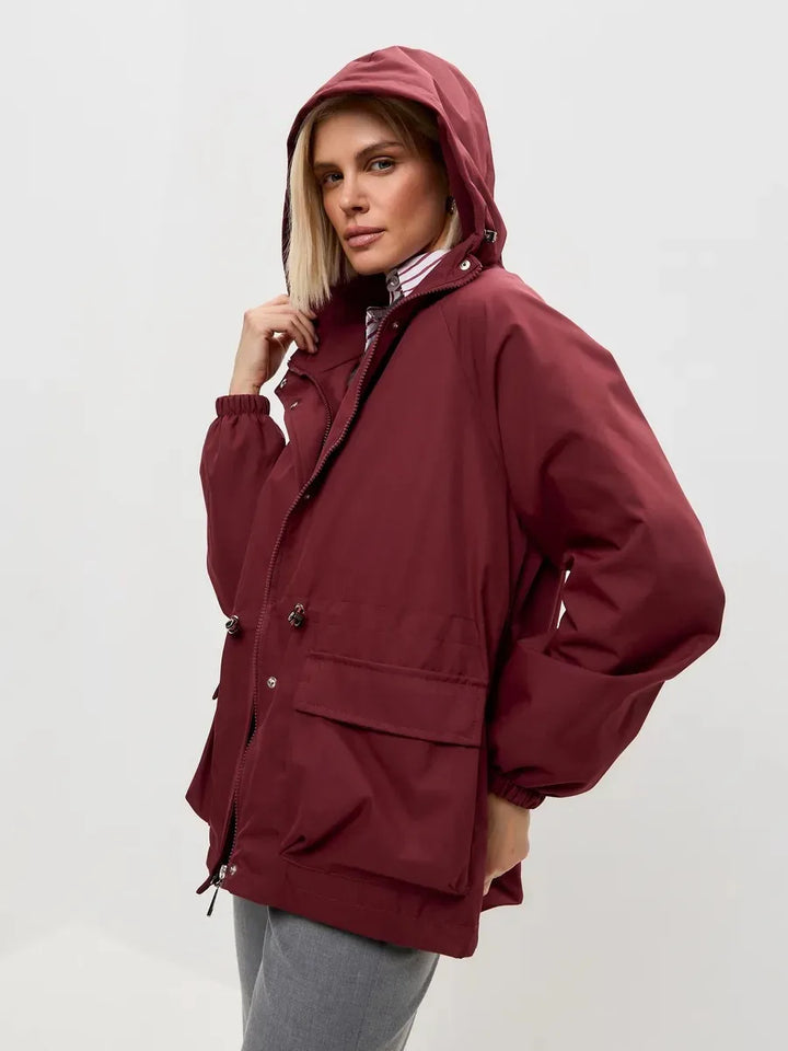 Women's Waterproof Hooded Windbreaker Rain Jacket - Verrine