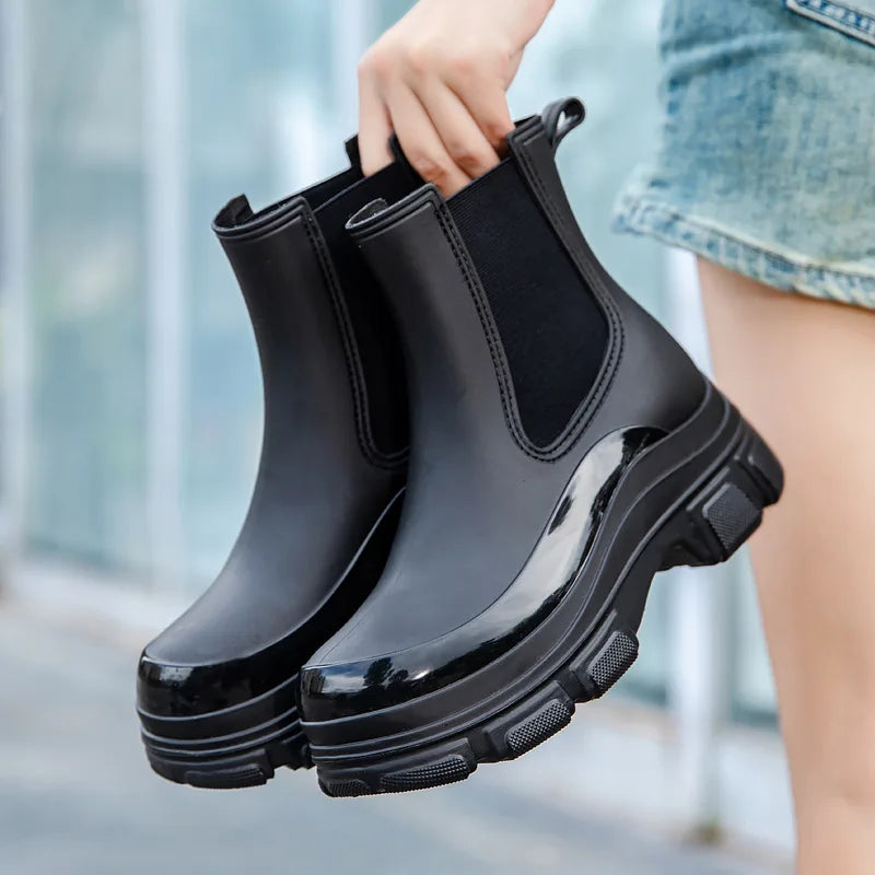 Women's Lightweight Garden Platform Rain Boots - Ciellane