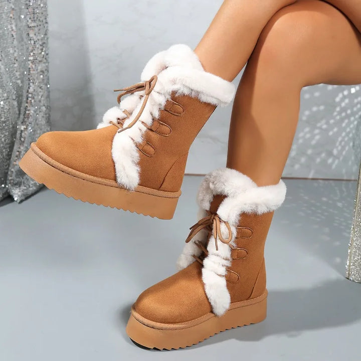 Women's Retro Mid-Calf Snow Boots – Wintrelle