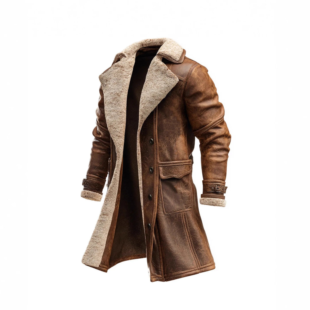 Men's Faux Shearling Longline Coat – Wyatt