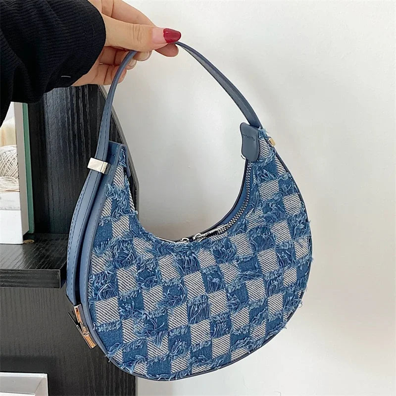 Kendra Check Textured Handbag