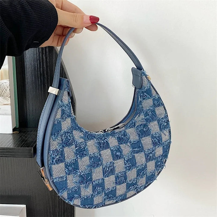Kendra Check Textured Handbag