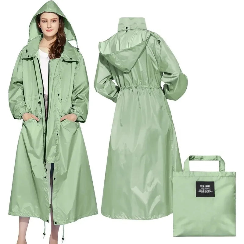 Women's Packable Lightweight Longline Raincoat - Brumelle