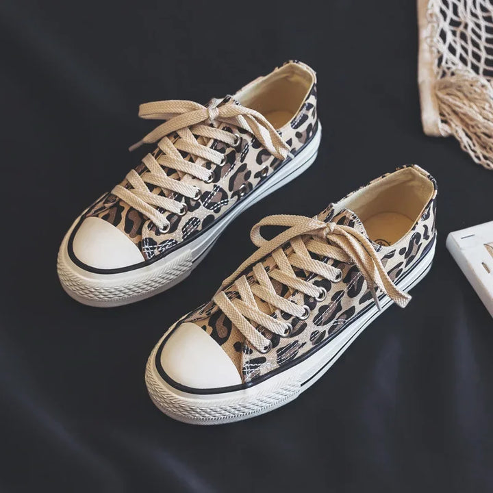 Women's Leopard High-Top Canvas Sneakers – Ophelia