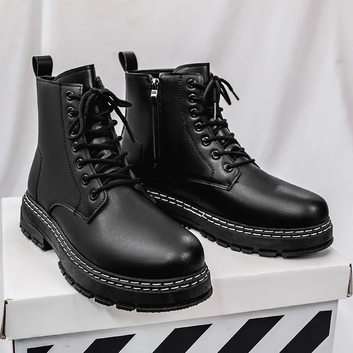 Men's Patent Leather Motorcycle Boots – Torvane