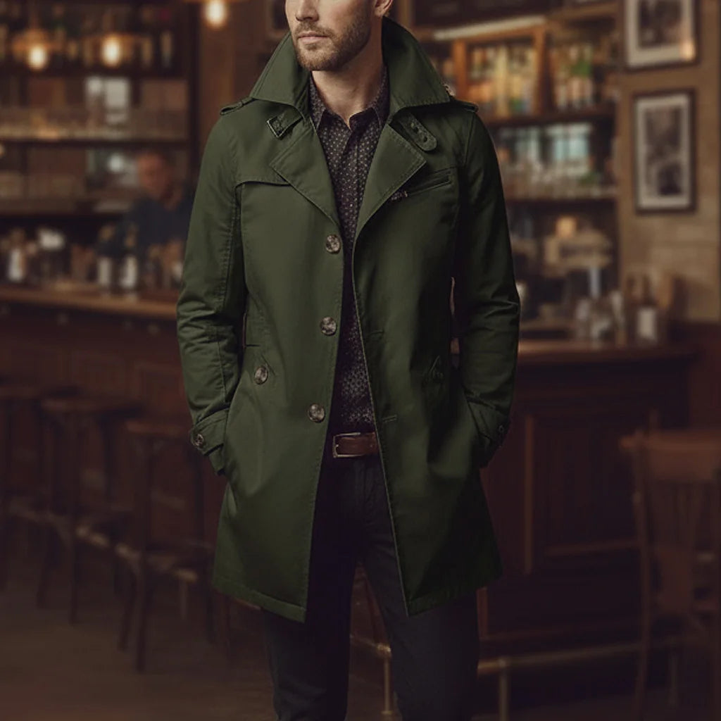 Men's Slim Notch Collar Trench Coat – Barnaby