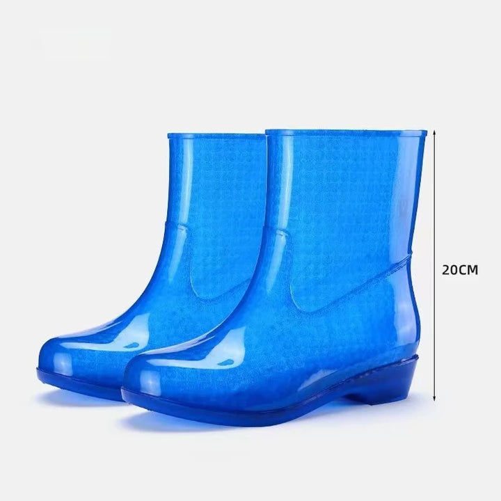 Women's Jelly High-Top Waterproof Rain Boots - Ellivienne