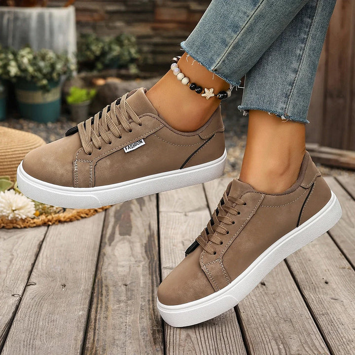 Women's Chunky Sole Lace-Up Sneakers – Mabel