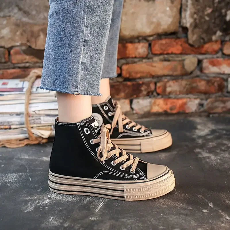Women's Leopard Print Canvas Sneakers – Lavinia