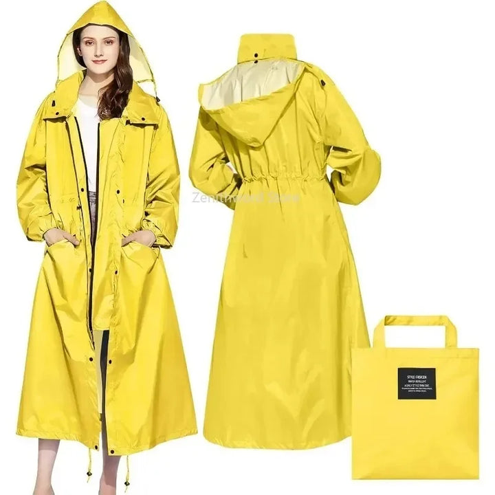 Women's Packable Lightweight Longline Raincoat - Brumelle