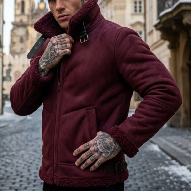 Men's Fleece-Lined Aviator Jacket – Bennett