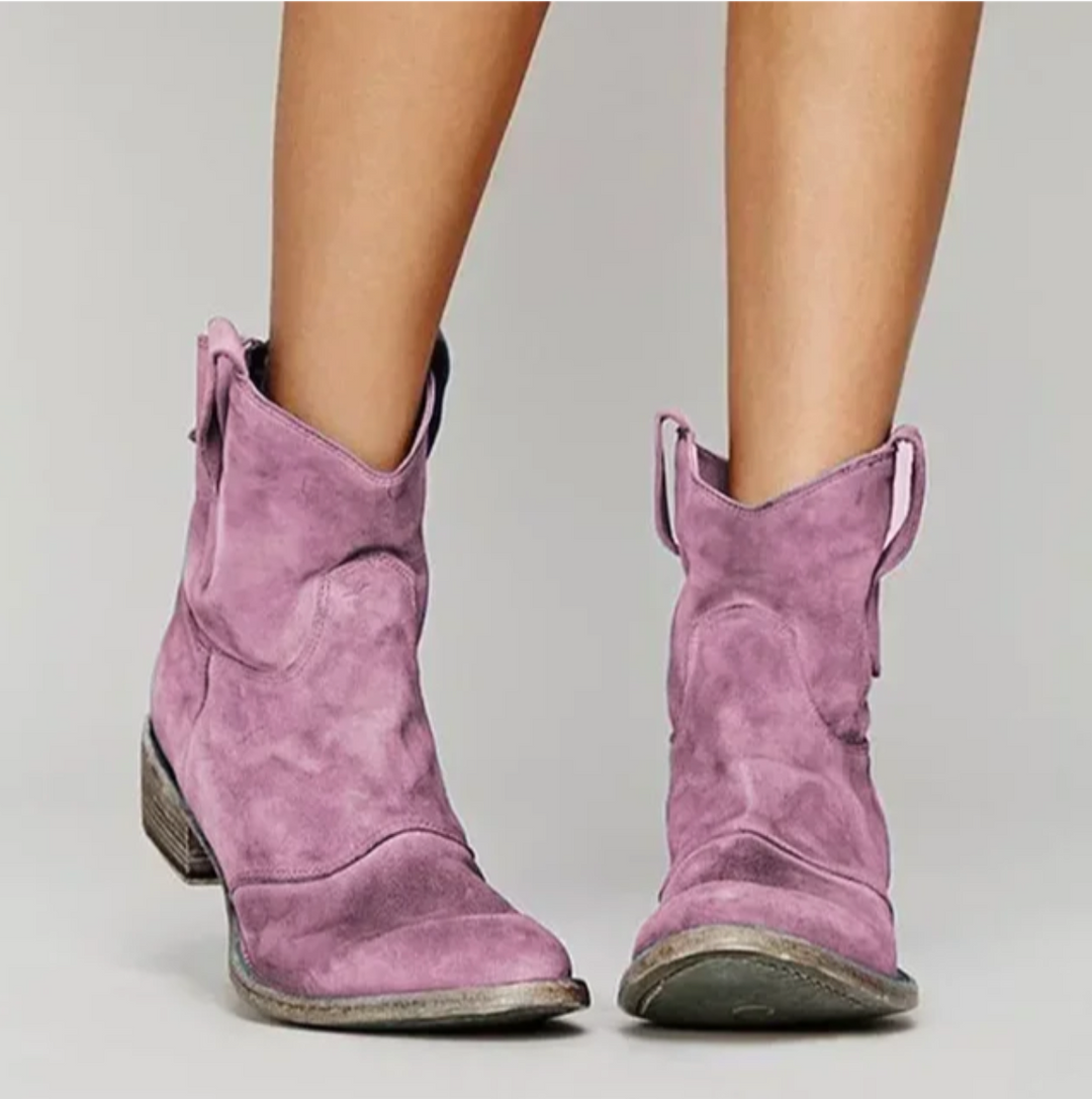 Roselle -  Suede Western boots