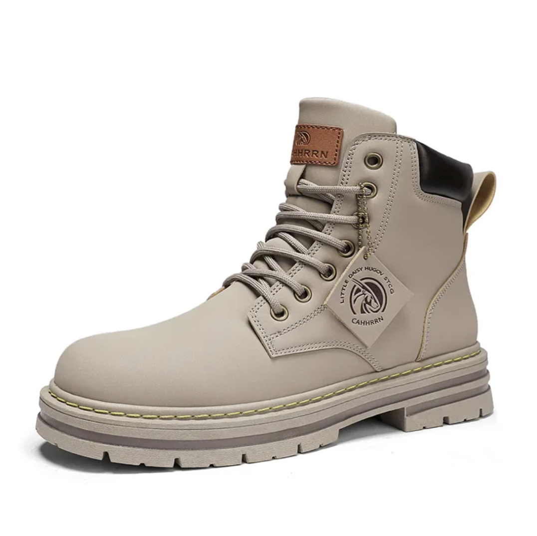 Men's chunky lace-up boots Zephyrion in Grey – side view