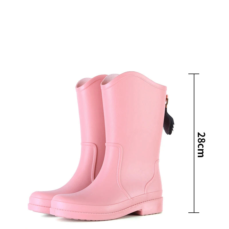 Women's Slip-On PVC Rain Boots - Sablienne