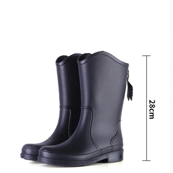 Women's Slip-On PVC Rain Boots - Sablienne