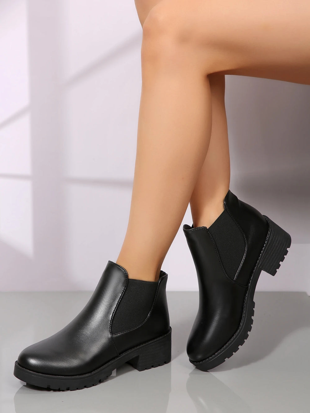 Women's Round Toe Heeled Ankle Boots – Quillane