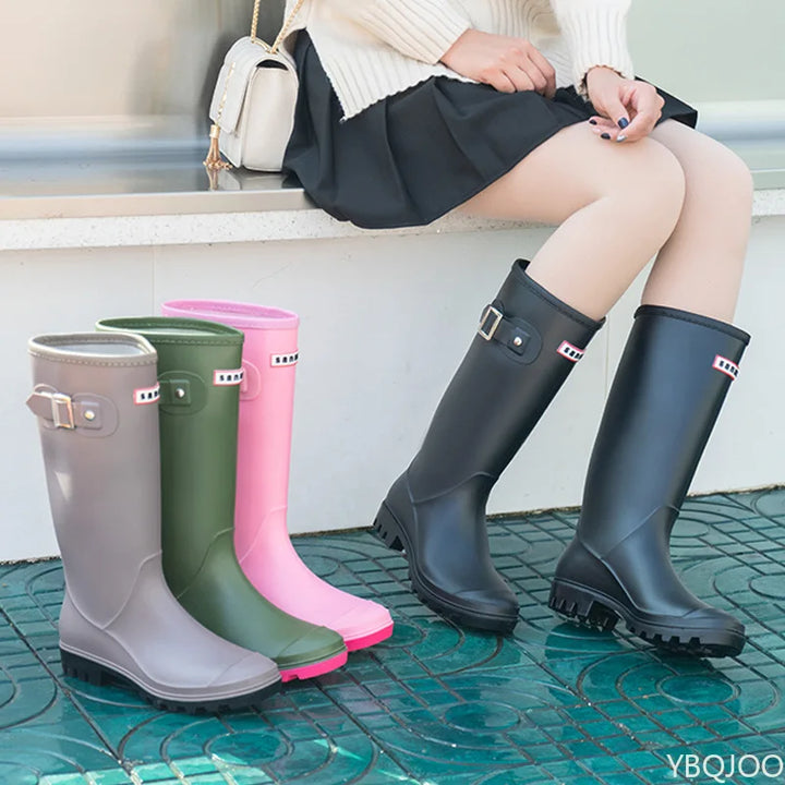 Women's Waterproof Tall Rubber Rain Boots - Pluvienne
