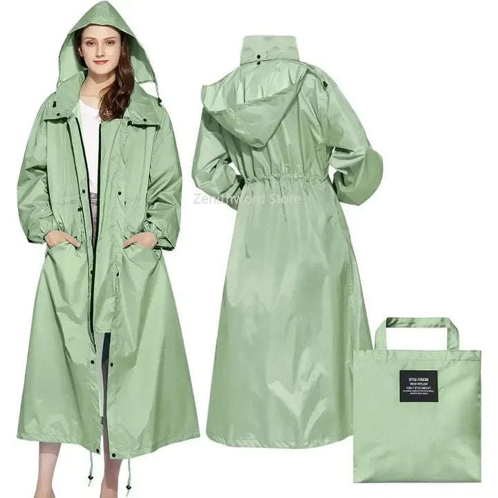 Women's Packable Lightweight Longline Raincoat - Brumelle