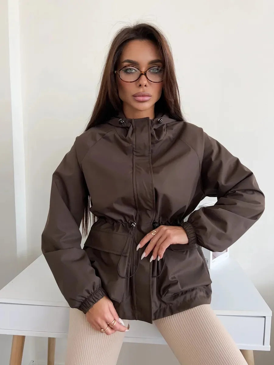 Women's Waterproof Hooded Windbreaker Rain Jacket - Verrine