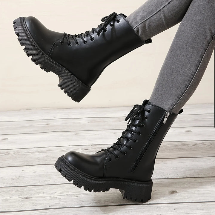 Women's Lace-Up Army Ankle Boots – Miravelle