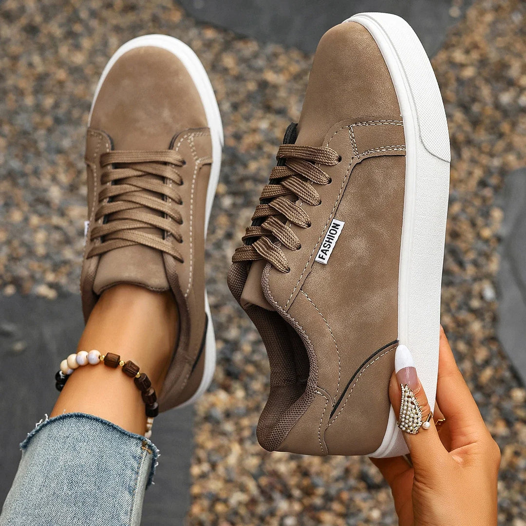 Women's Chunky Sole Lace-Up Sneakers – Mabel