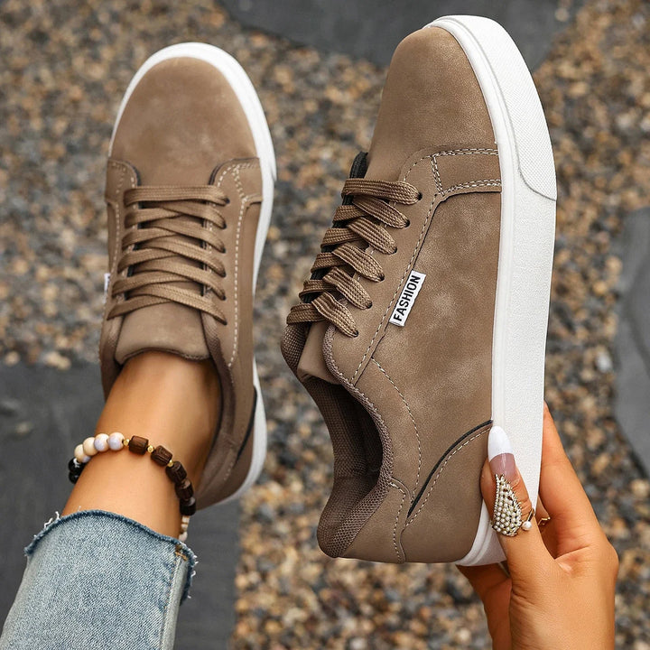 Women's Chunky Sole Lace-Up Sneakers – Mabel