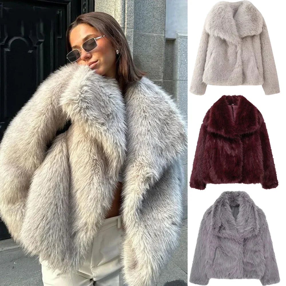 Aurora Luxe Faux Fur Coat