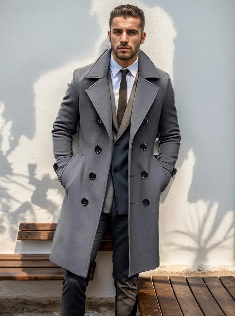 Men's Double Breasted Business Trench – Reginald