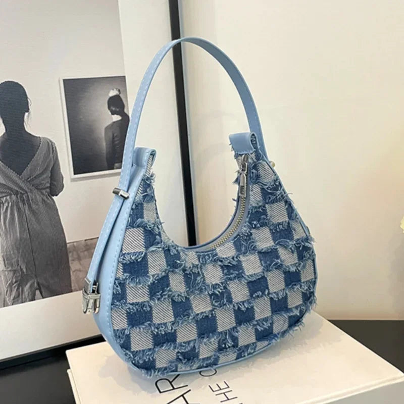 Kendra Check Textured Handbag