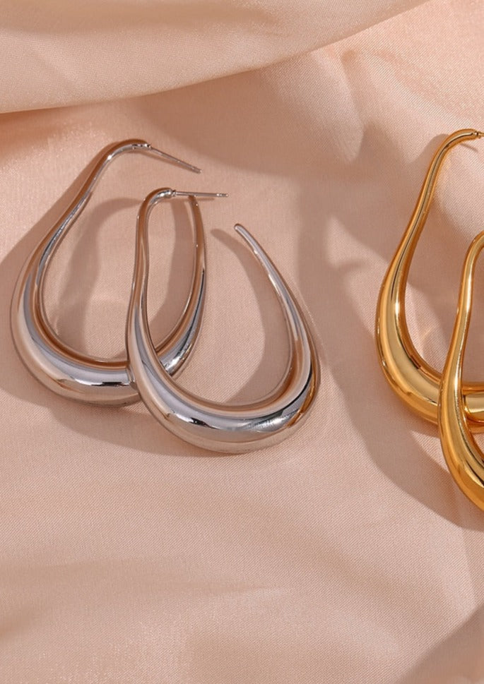 Avery Drop Hoop Earrings