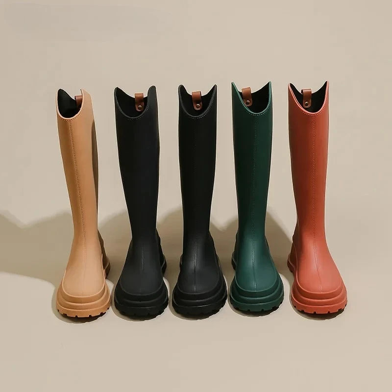 Women's Tall Platform Wellington Rain Boots - Rosalienne