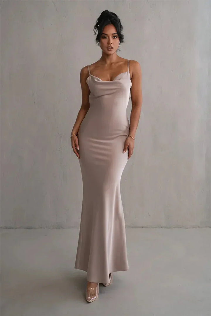 Cassiane - Satin Flower Dress
