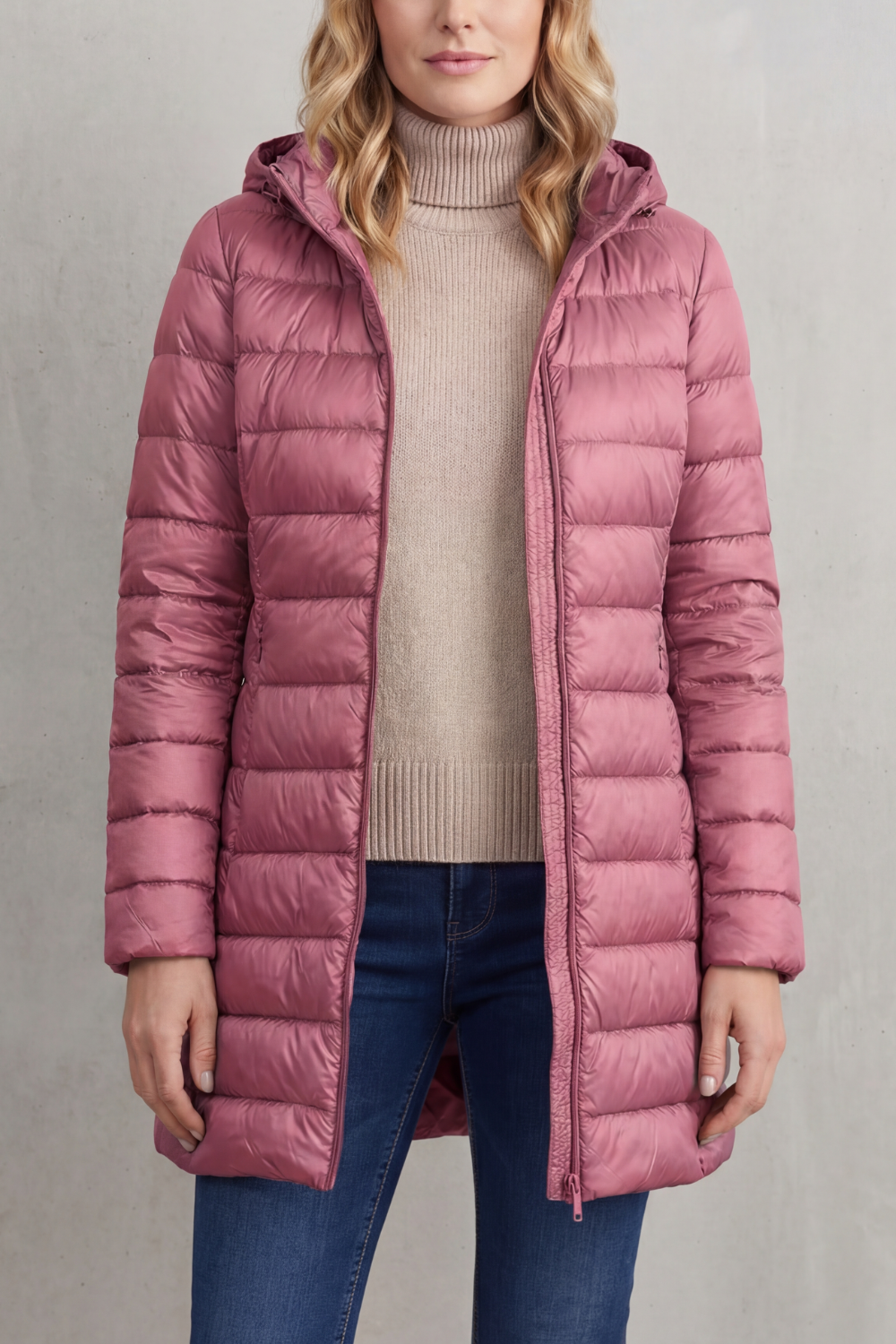 Women's Ultra-Lightweight Hooded Down Jacket for Cozy Warmth – Perpetua