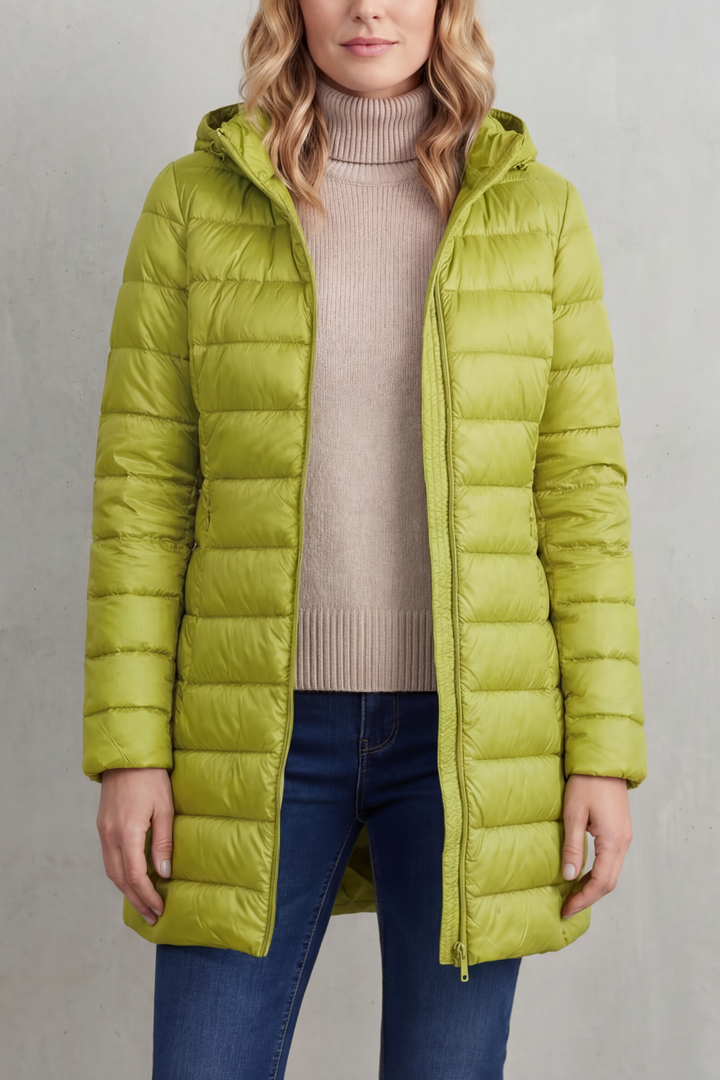 Women's Ultra-Lightweight Hooded Down Jacket for Cozy Warmth – Perpetua