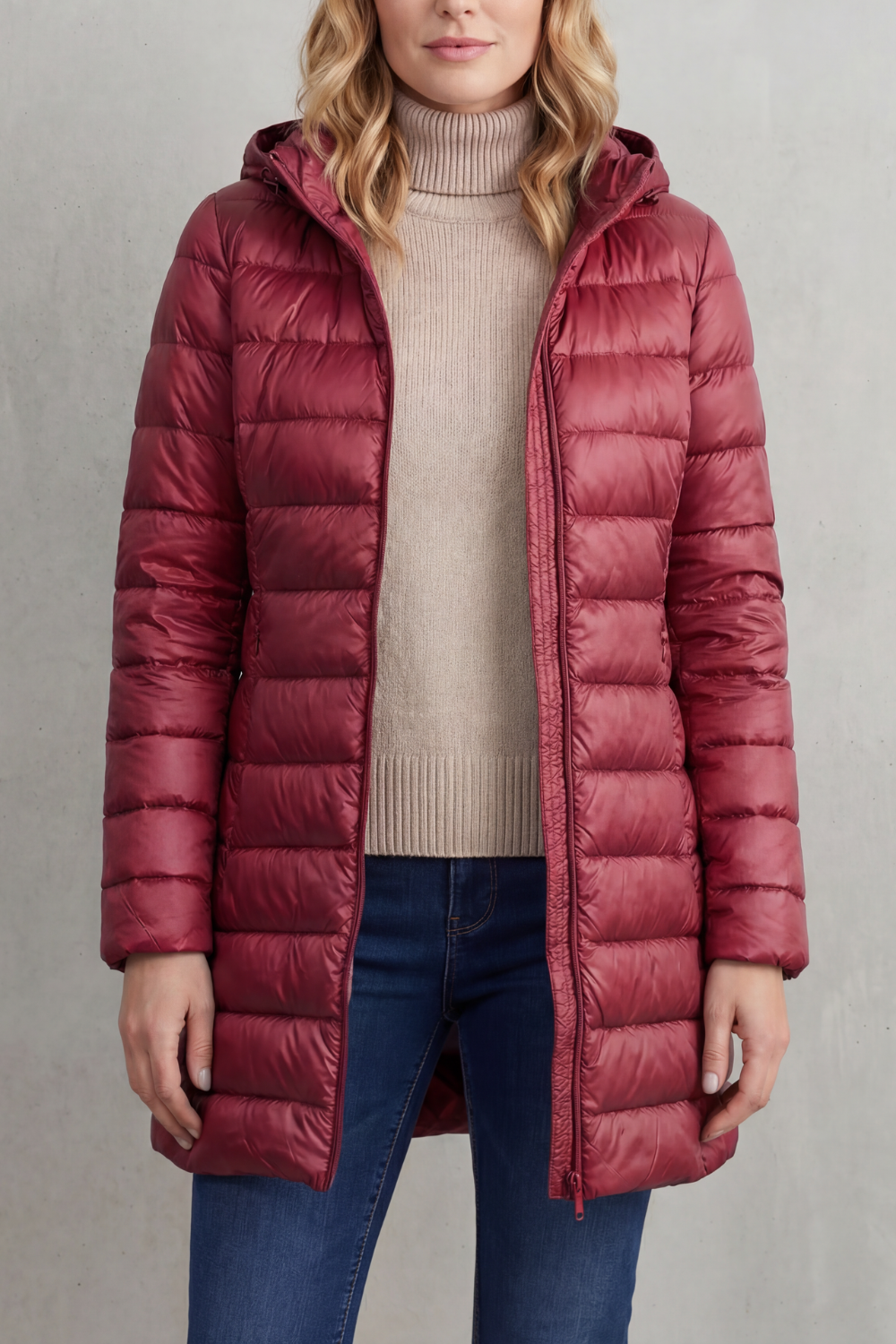 Women's Ultra-Lightweight Hooded Down Jacket for Cozy Warmth – Perpetua