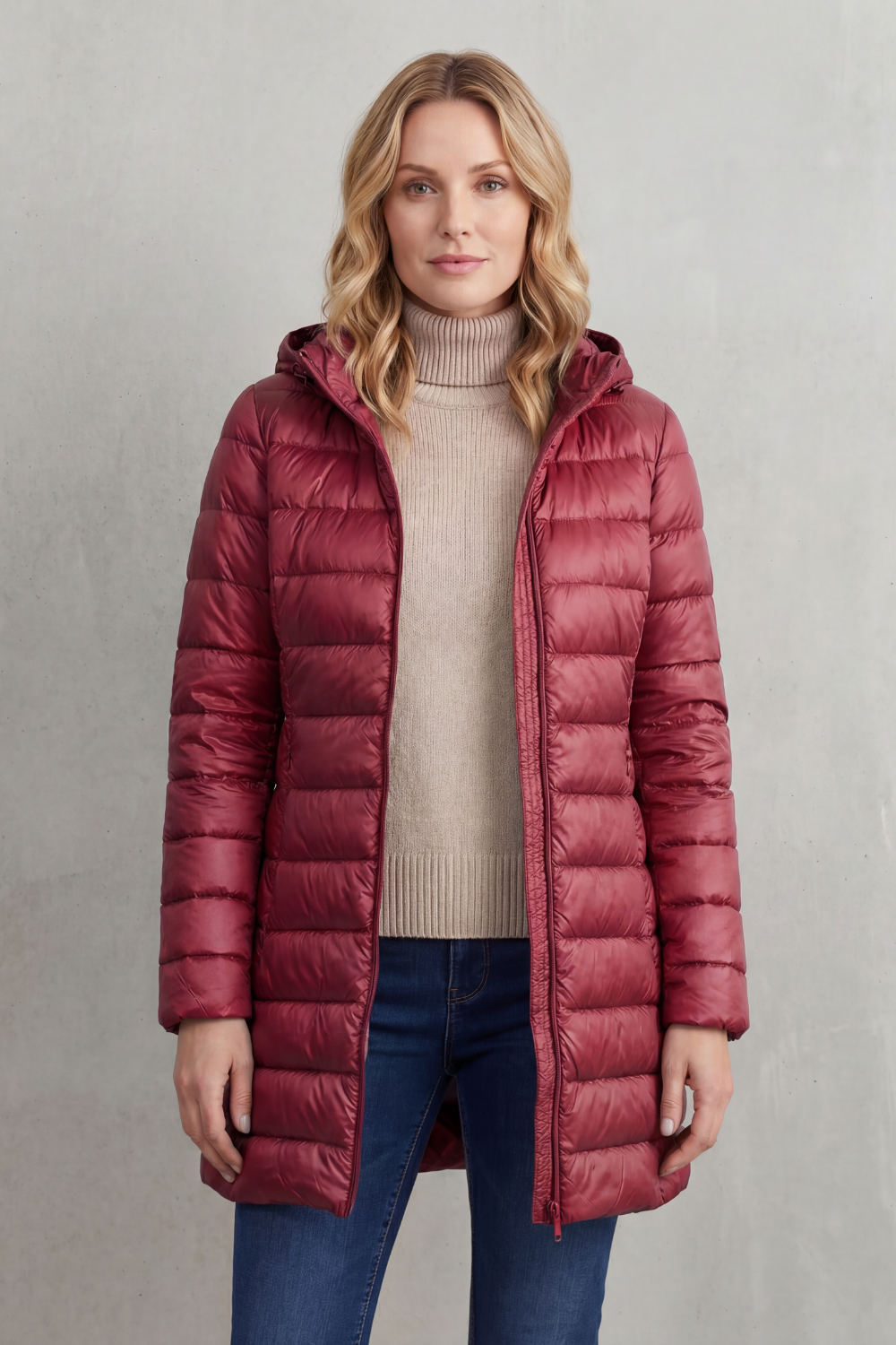 Women's Ultra-Lightweight Hooded Down Jacket for Cozy Warmth – Perpetua