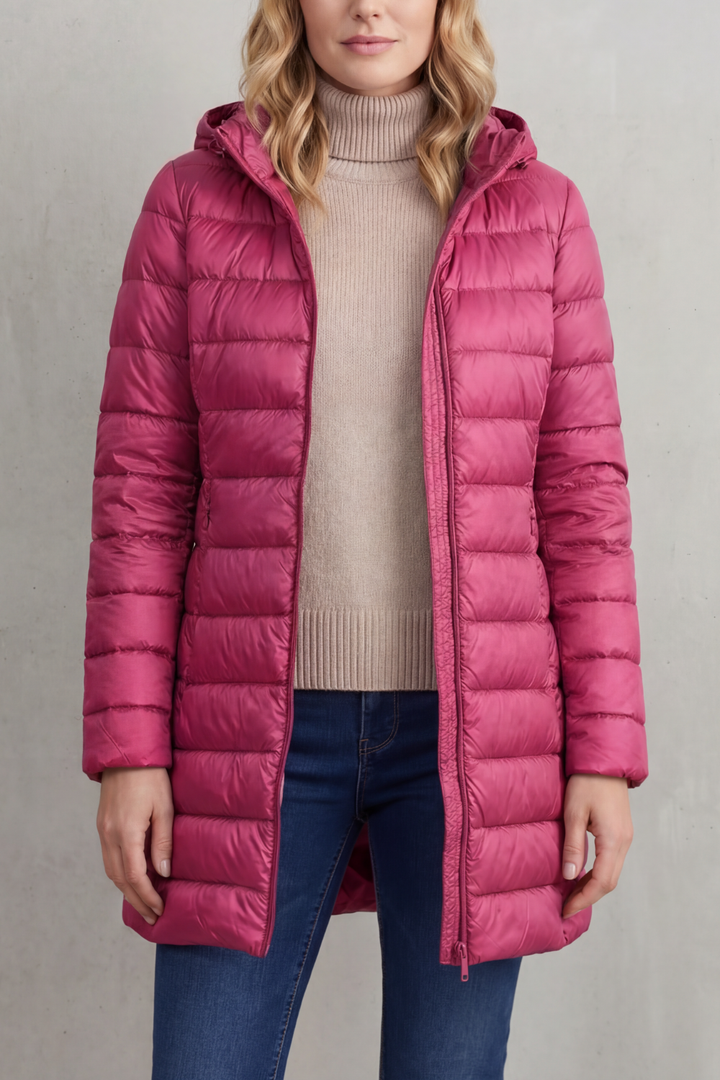 Women's Ultra-Lightweight Hooded Down Jacket for Cozy Warmth – Perpetua